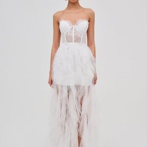 For Love & Lemons Bustier Gown Size MM / White